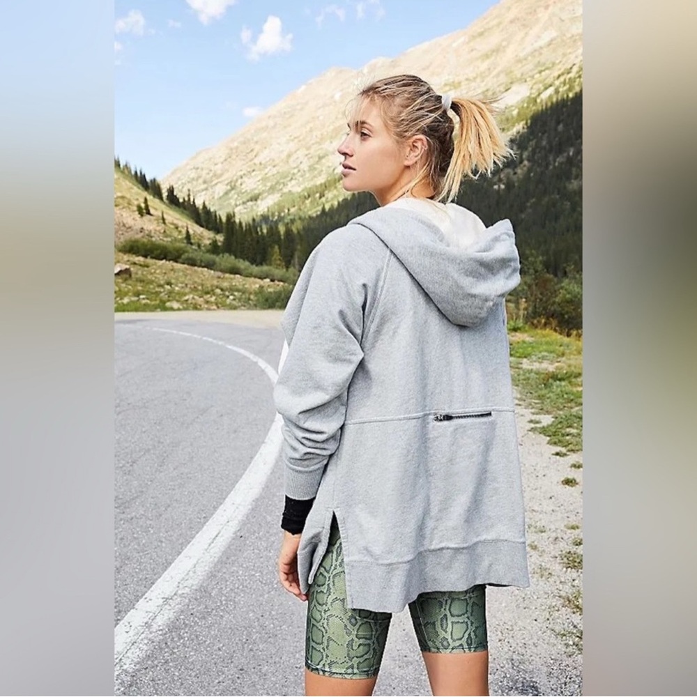 NWT Free People Movement Higher Goals Hoodie, Grey Heather, Size Medium
